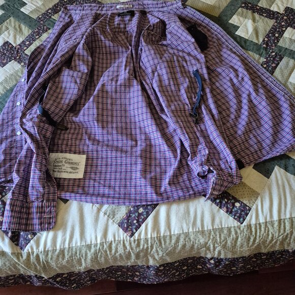 Scotch & Soda Red and Blue Casual Button Down Shirt - Picture 4 of 10